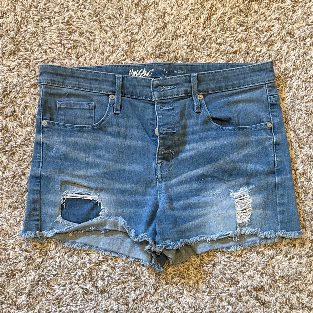 Distressed Denim Shorts